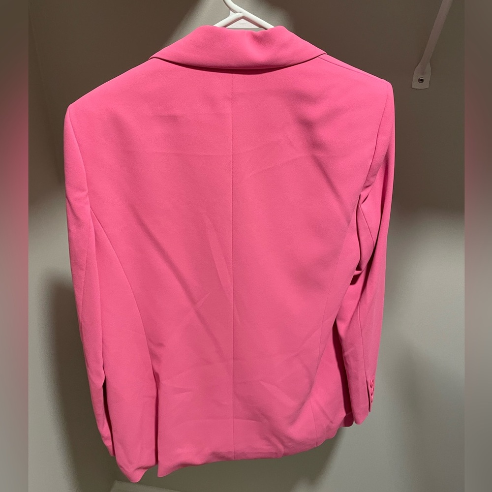 New Alice and Olivia French Rose Pink Denny Notch Collar Blazer Size 8 NWT - Picture 8 of 8